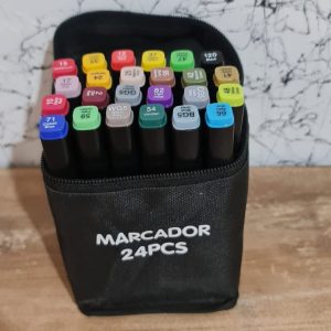 Marcadores Plumones Doble Punta Amirfield 24 Unidades