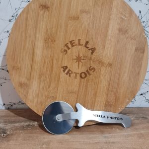 Tabla Para Pizza + Corta Pizza Stella Artois