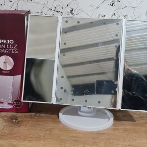 Espejo Triple Touch Para Maquillaje Con Luz Led Tactil