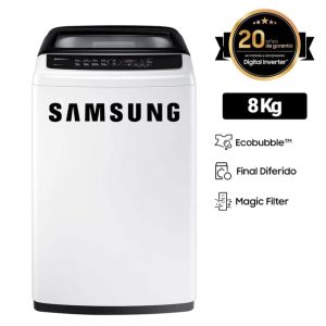 Lavarropas Automática Samsung WA80CG4240BW Con Carga Superior – Blanco 8KG